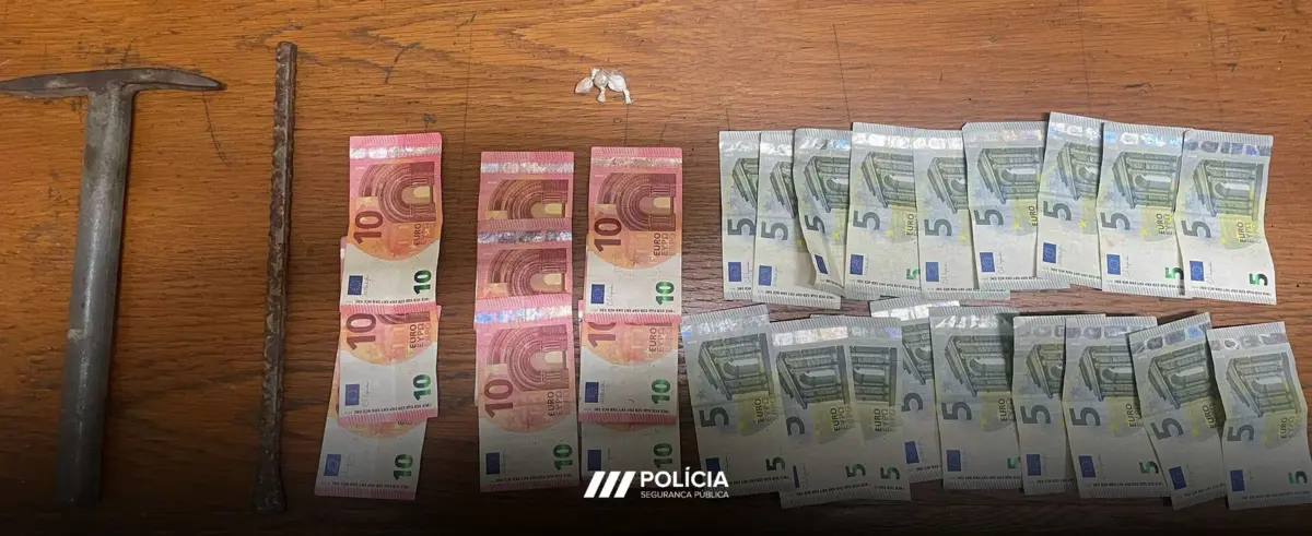 PSP apreendeu dinheiro e a ferramenta usada para arrombar o parquímetro