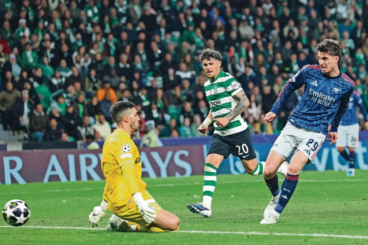 A classe de Havertz no único golo do jogo