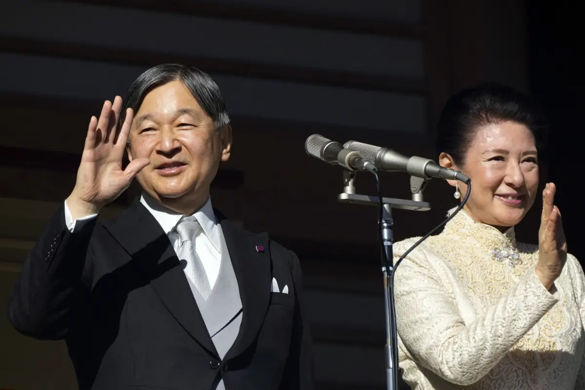 O imperador do Japão Naruhito e a mulher, a imperatriz Masako