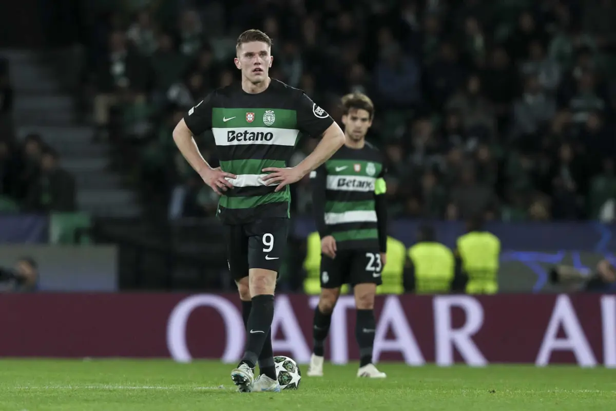 Desilusão de Gyokeres, que começou o jogo no banco