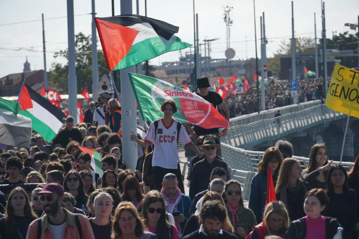 Imagem de contexto do artigo Itália acorda em greve geral e com manifestações contra Israel
