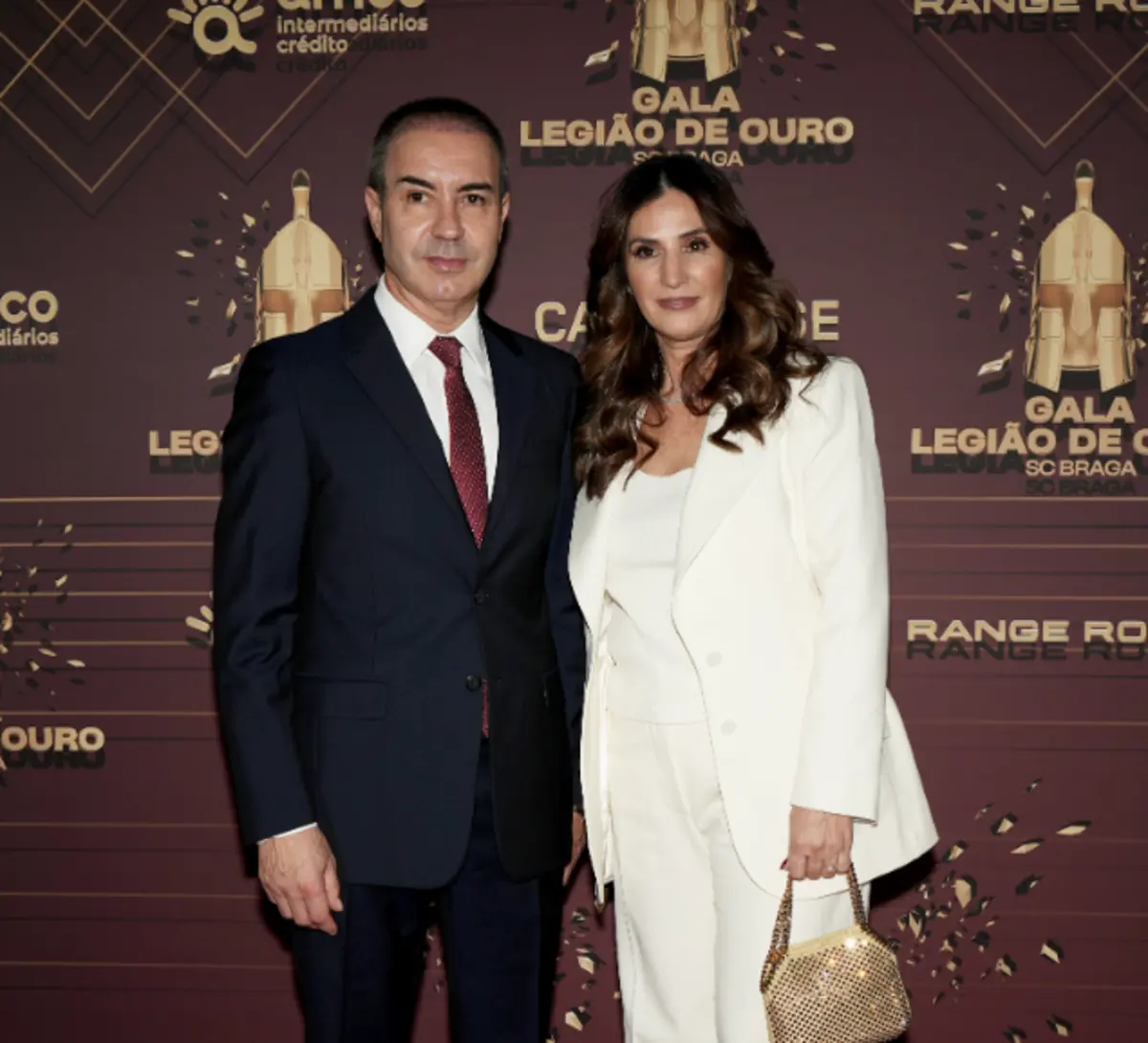 António Salvador, presidente do Braga, com a esposa
