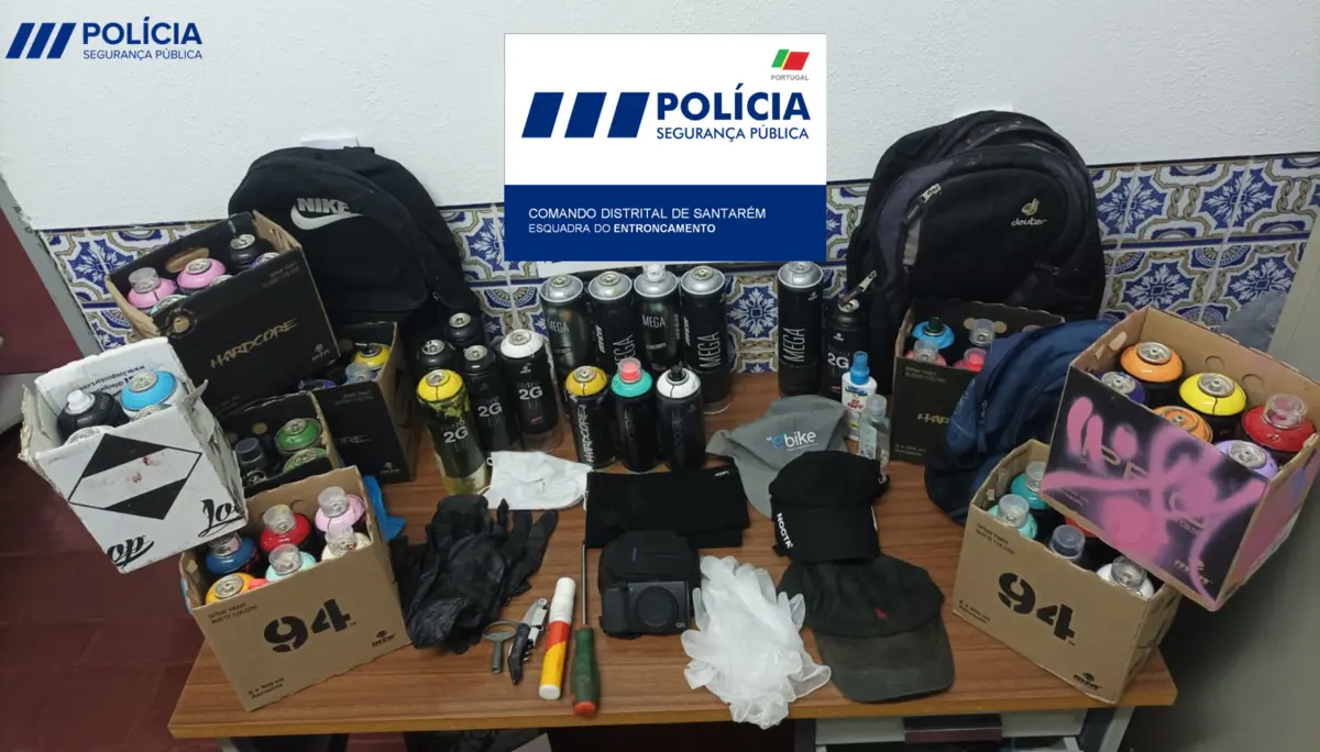 Material apreendido pela PSP aos detidos