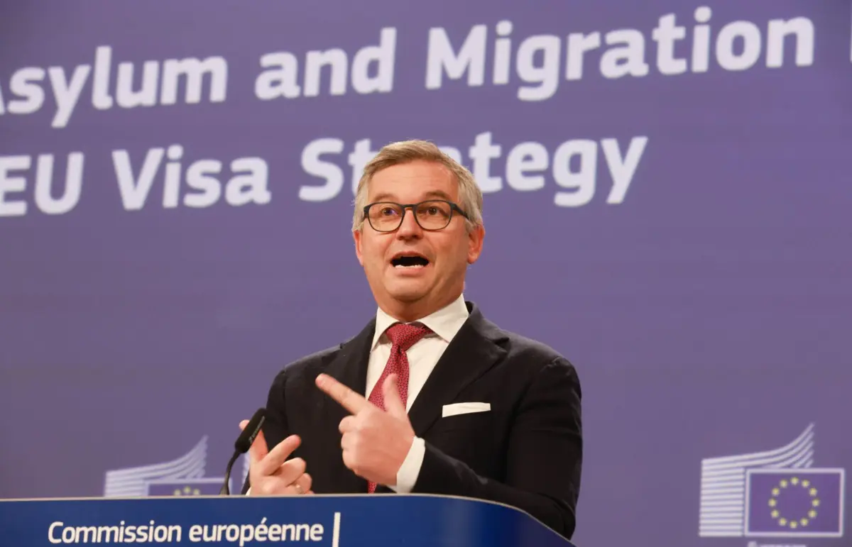 O comissário europeu para a Administração Interna e Migração, Magnus Brunner