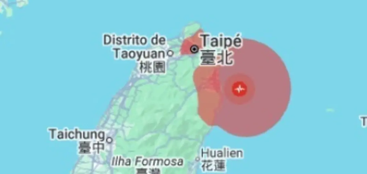 Imagem de contexto do artigo Sismo de magnitude 7 registado em Taiwan