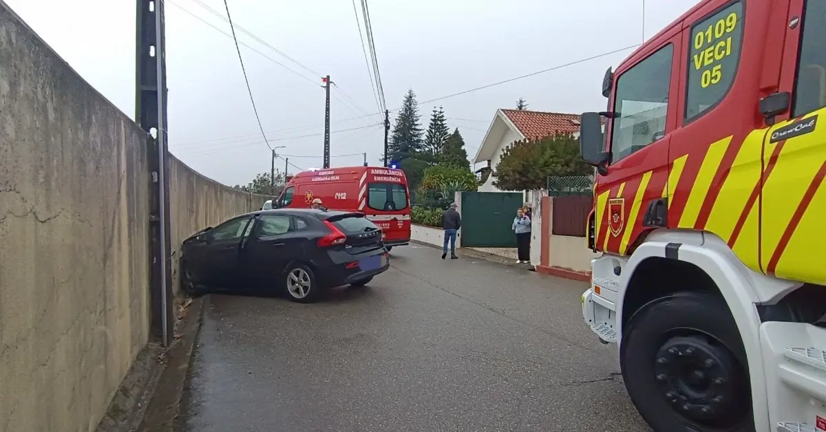 Vítima foi transportada para o Hospital de Aveiro