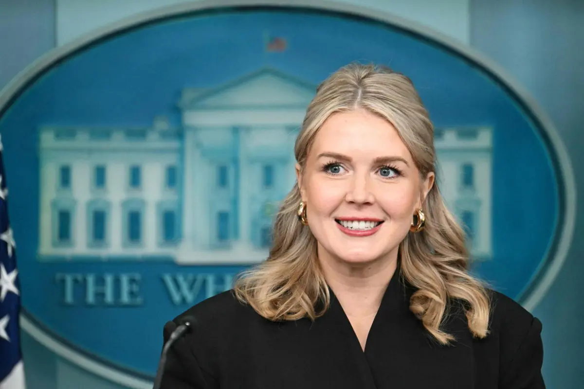 A secretária de imprensa da Casa Branca, Karoline Leavitt