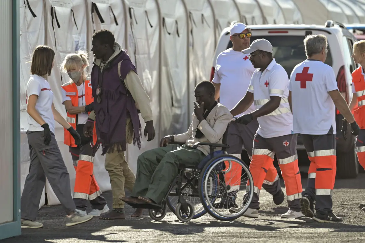 Migrantes acolhidos em El Hierro
