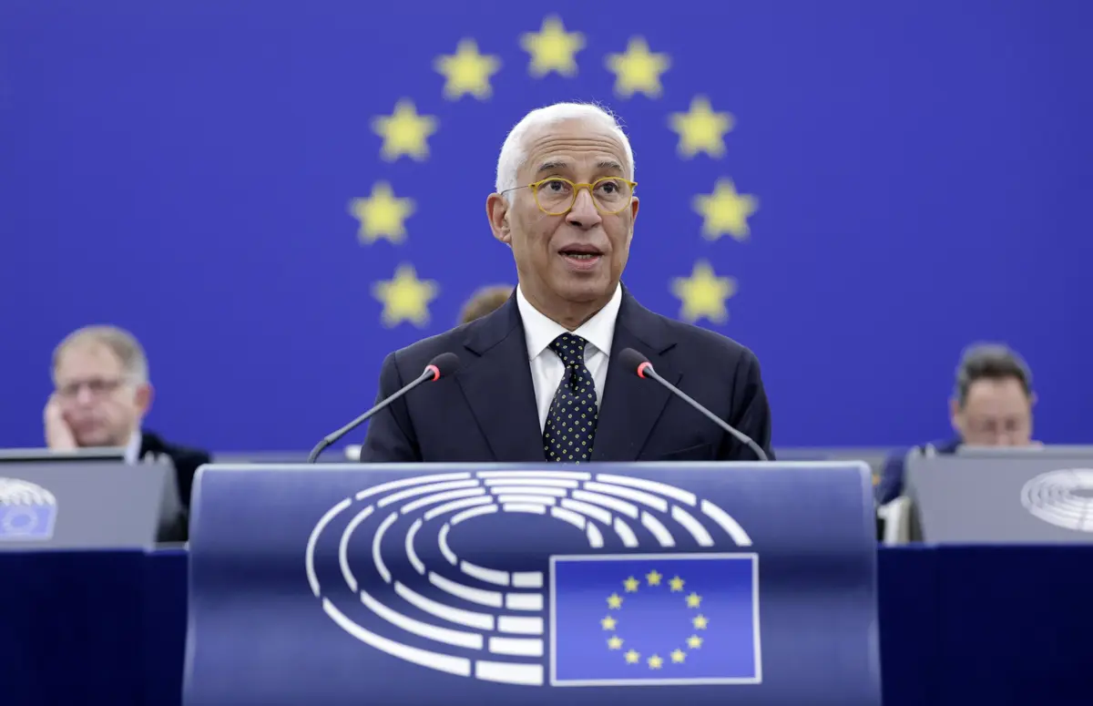 António Costa, presidente do Conselho Europeu, em Estrasburgo