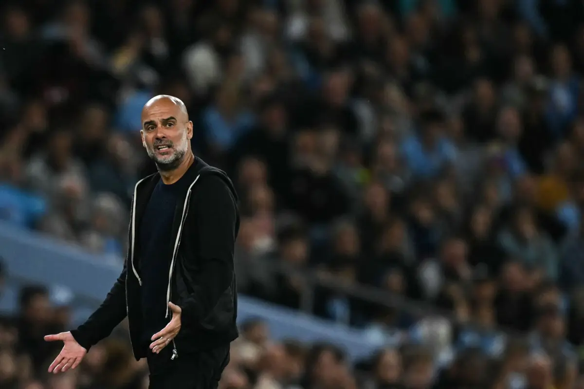 Pep Guardiola, treinador do Manchester City