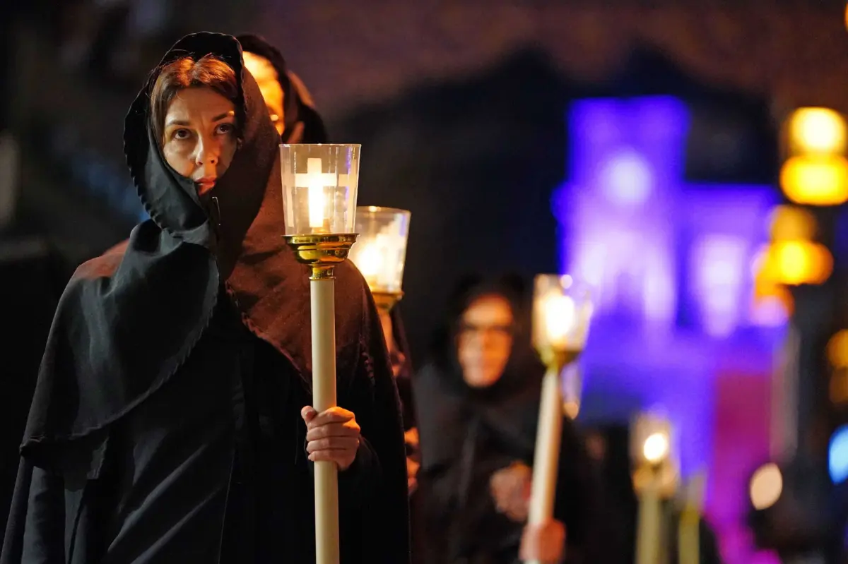 A procissão percorreu o centro histórico de Braga