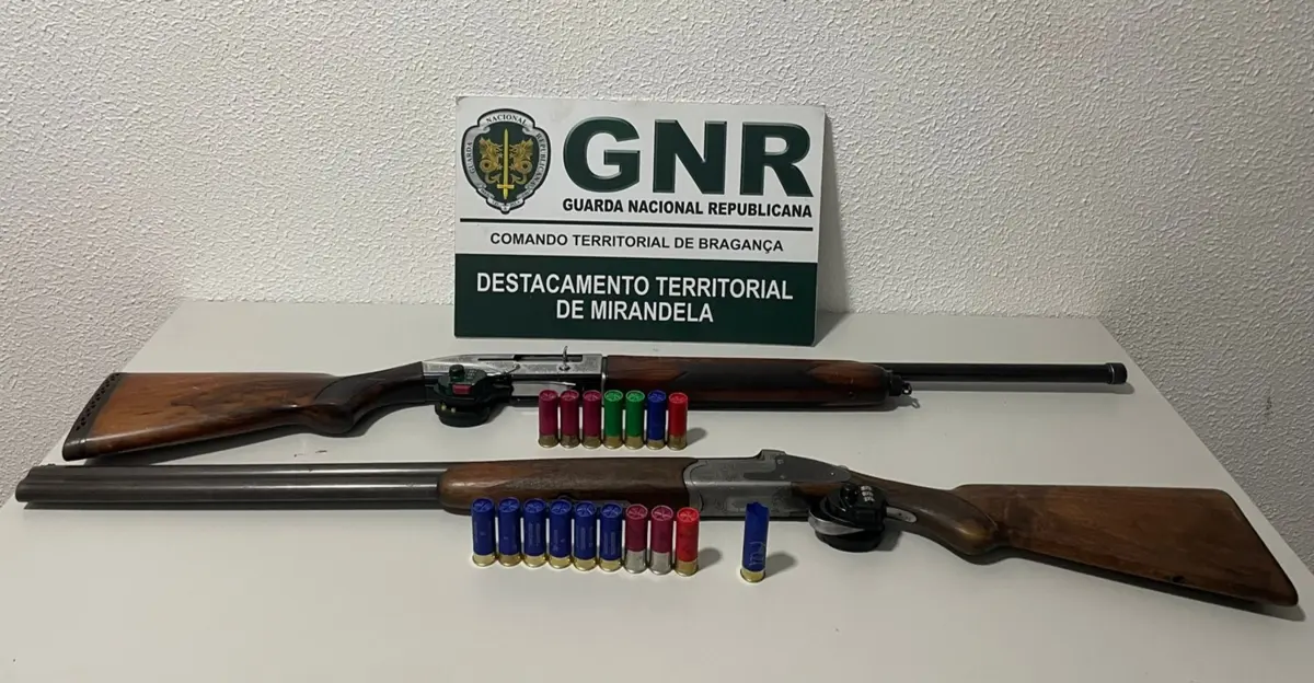 GNR deteve dois caçadores e apreendeu duas caçadeiras e munições