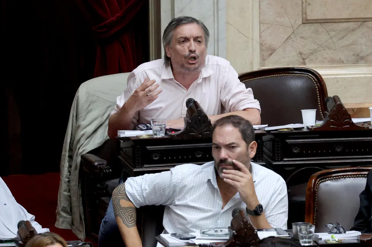 Deputado argentino Maximo Kirchner durante o debate do projeto da Lei da Modernização do Trabalho