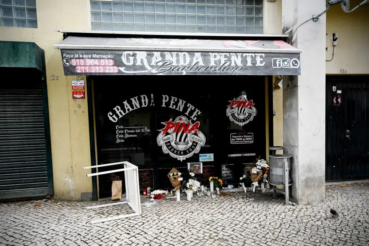 A barbearia onde ocorreu o crime