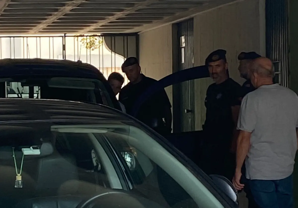 Daniel Correa à chegada ao Tribunal de Penafiel