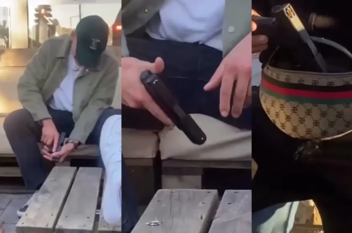 Militares foram filmados a exibir armas