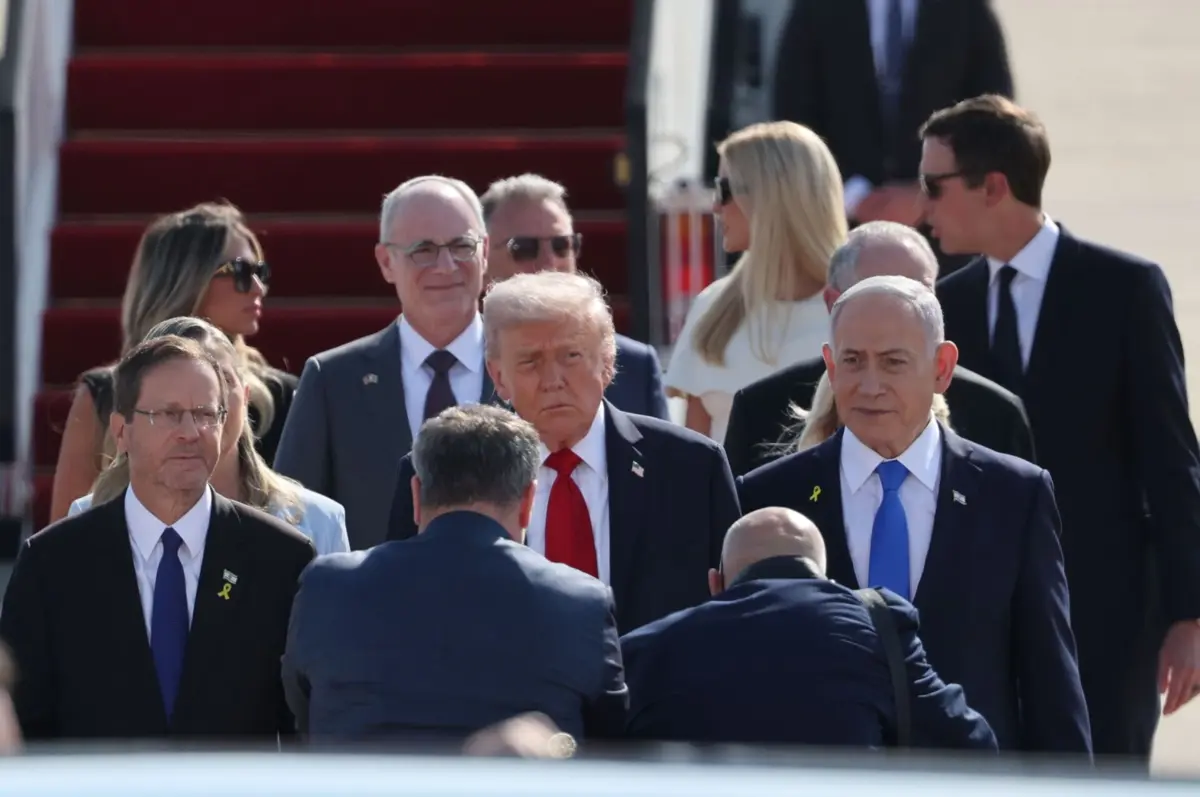 Imagem de contexto do artigo Trump chega a Telavive para assentar acordo de paz