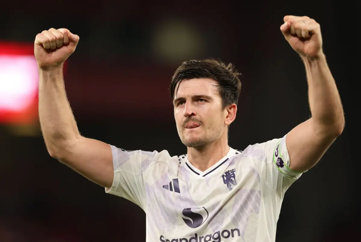 Harry Maguire marcou para a vitória