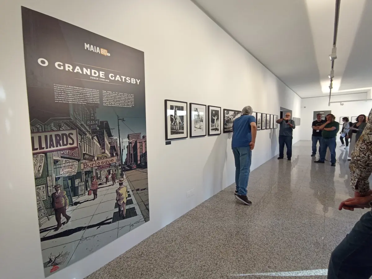 Os belíssimos originais da adaptação de "O Grande Gatsby", da autoria de Jorge Coelho, podem ser vistos no Maia BD