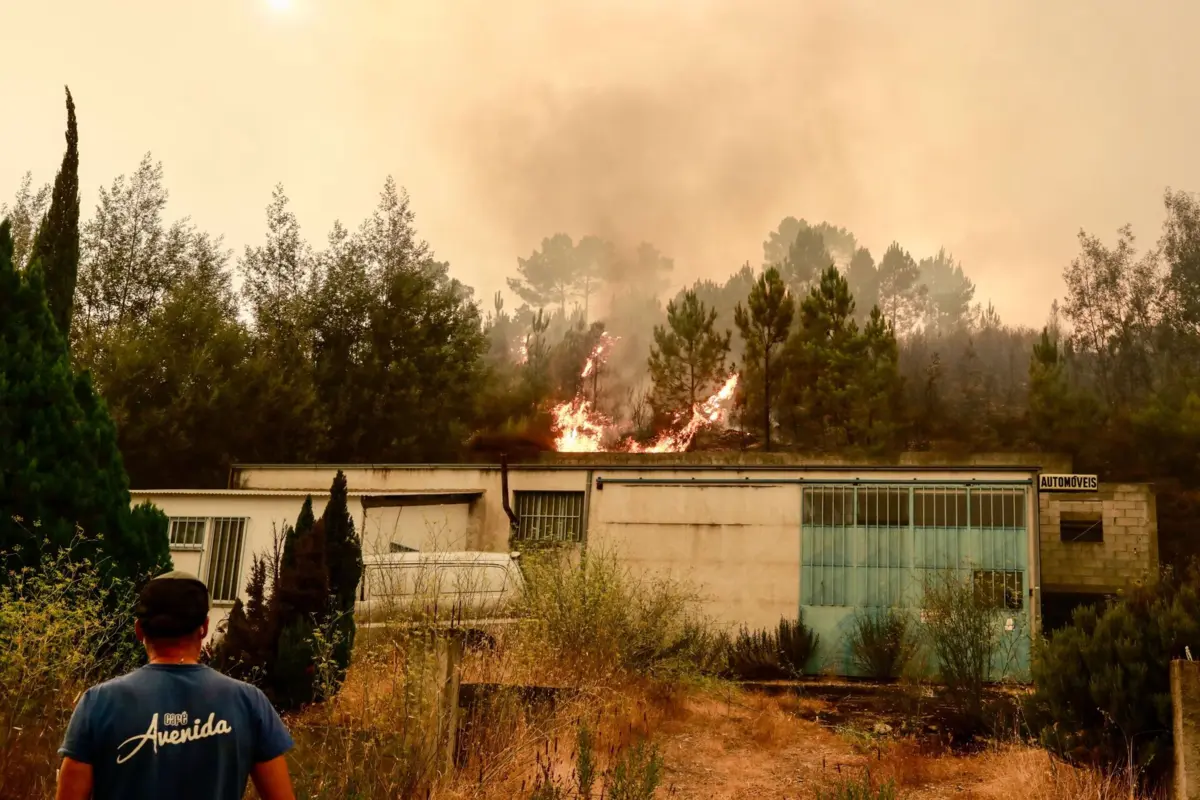 O incêndio tem duas frentes ativas, uma no Louriçal do Campo/Torre e a outra em direção à ribeira de Eiras