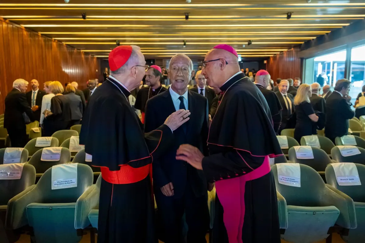 Marcelo Rebelo de Sousa num encontro organizado pelo Patriarcado de Lisboa, na Fundação Calouste Gulbenkian