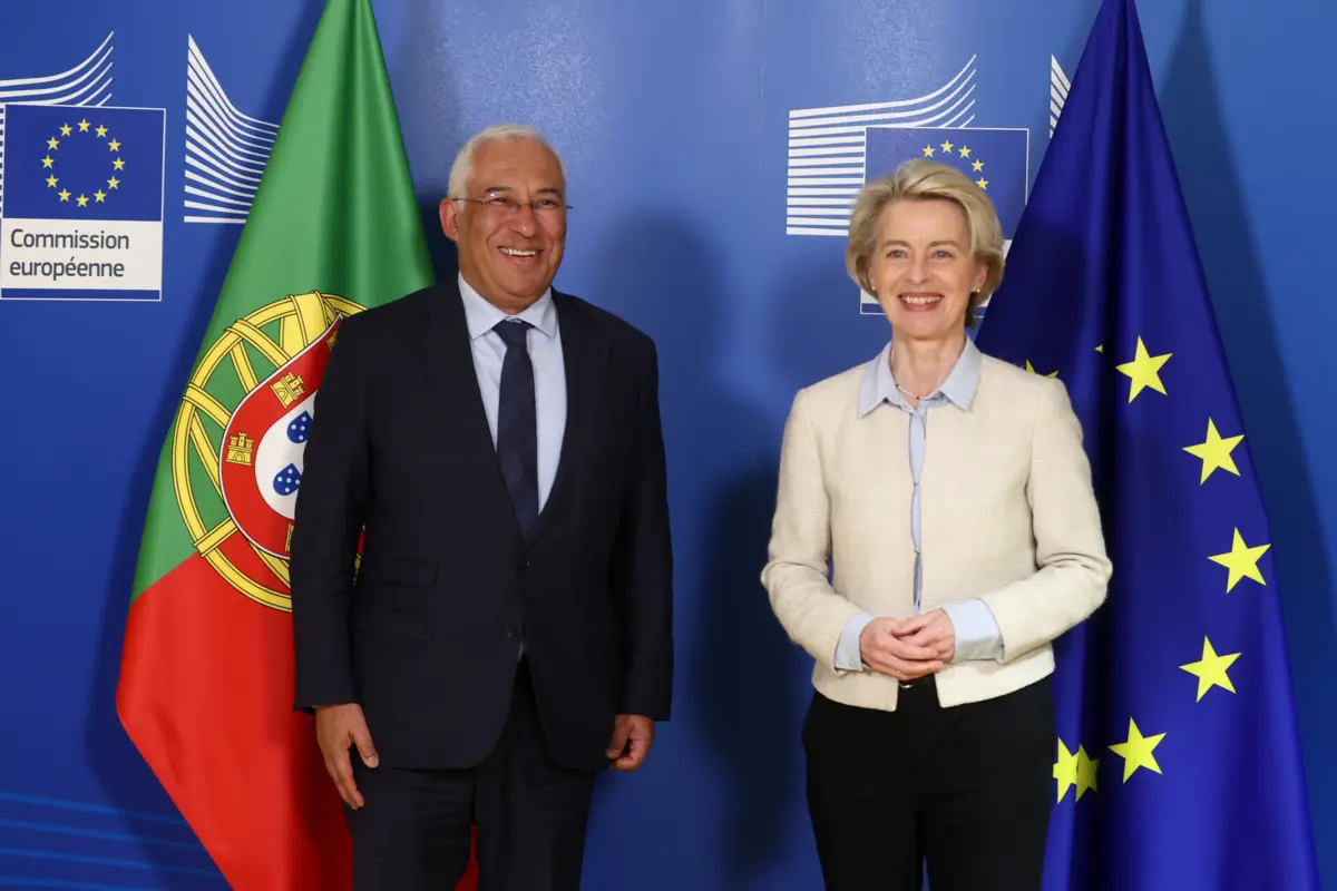 António Costa e Ursula von der Leyen, presidente da Comissão Europeia