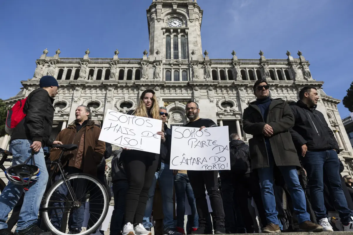 Trabalhadores manifestaram-se em frente à Câmara do Porto no final de janeiro