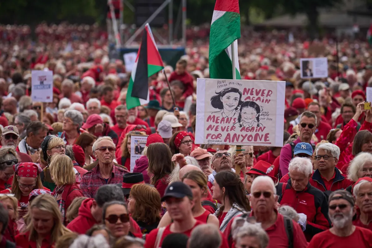 Imagem de contexto do artigo Dezenas de milhares protestam nos Países Baixos contra guerra em Gaza