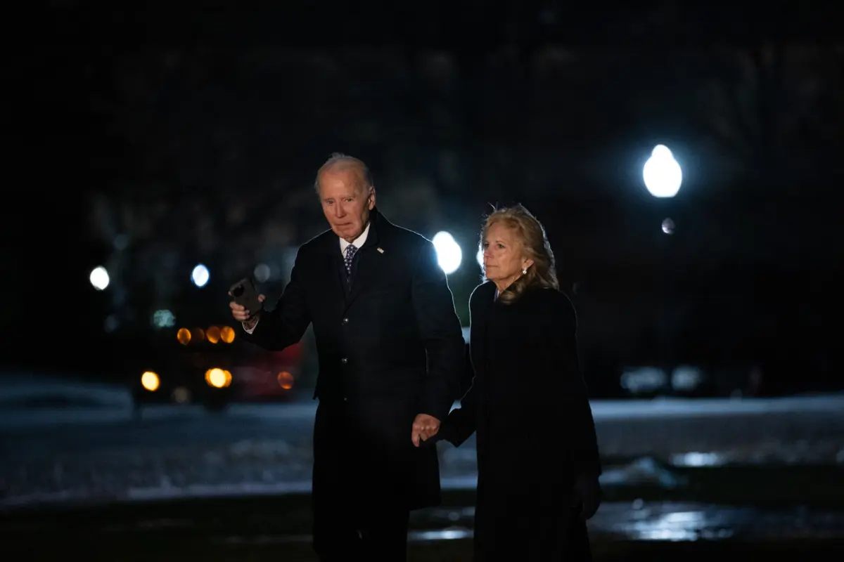 O presidente dos Estados Unidos, Joe Biden, com a mulher Jill