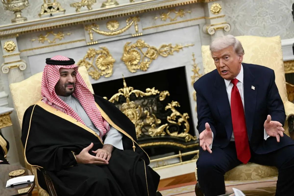 Mohammed bin Salman e Donald Trump na Sala Oval