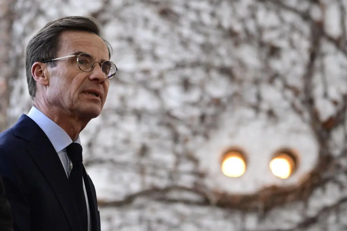 O primeiro-ministro sueco Ulf Kristersson