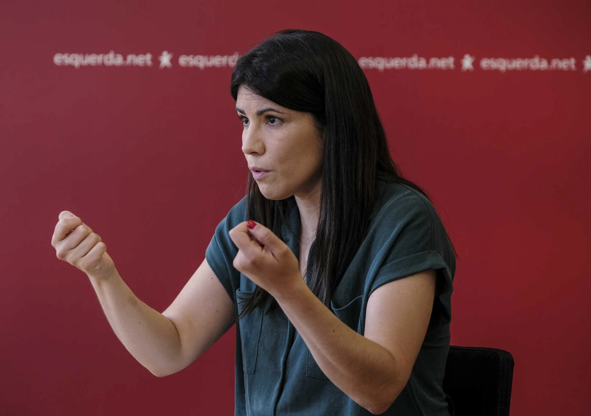 A líder do Bloco de Esquerda, Mariana Mortágua