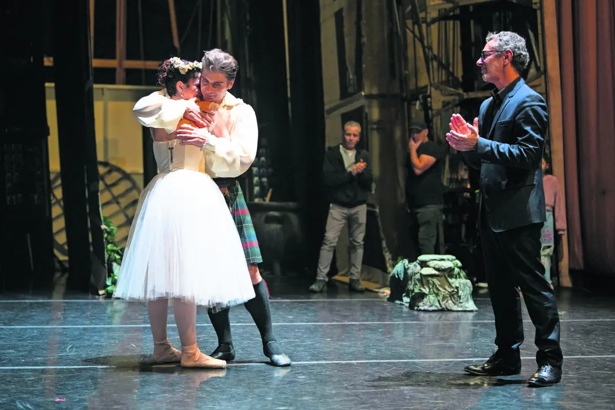 Carlos Pinillos, na sua despedida dos palcos com Filipa de Castro e Carlos Prado, diretor da CNB