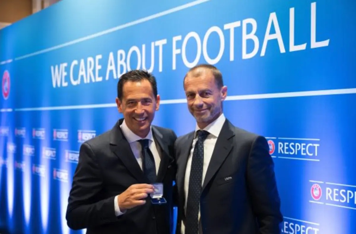 Pedro Proença com Aleksander Ceferin