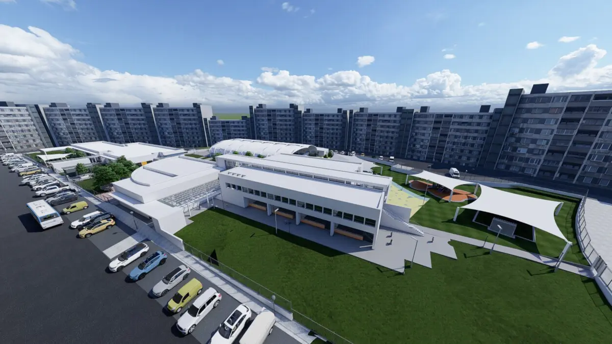 Imagem virtual da Escola Básica do Infantado, em Loures.