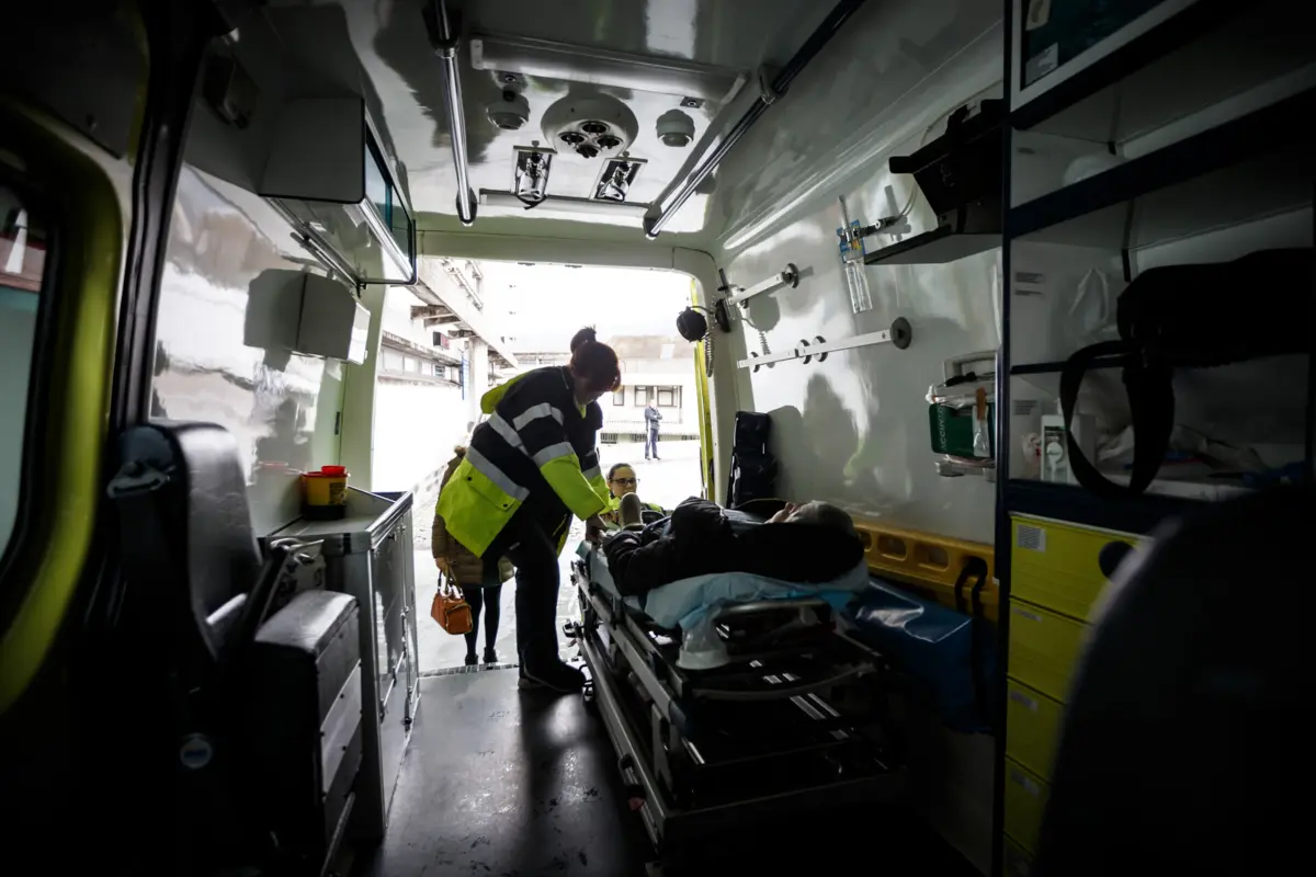 Corpo foi transportado para o Hospital de Guimarães