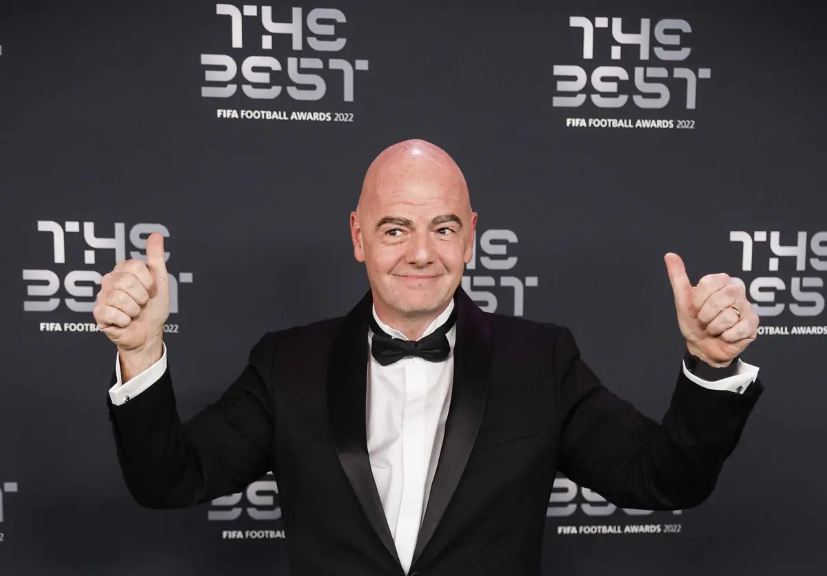 Gianni Infantino, presidente da FIFA, na cerimónia de 2022