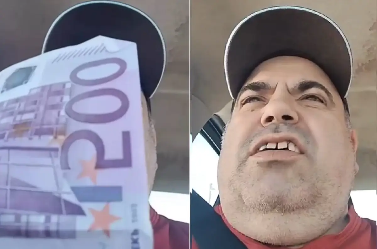 O homem filmou-se e publicou o vídeo nas redes sociais