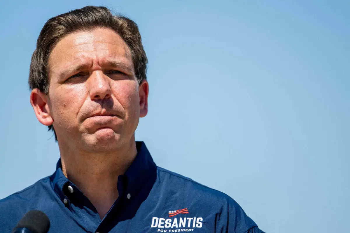 O candidato presidencial republicano dos EUA, Ron DeSantis