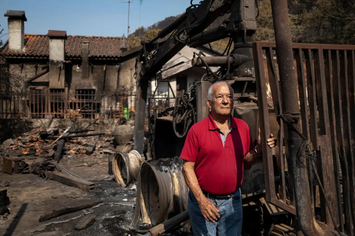 José mostra os estragos deixados pelo fogo