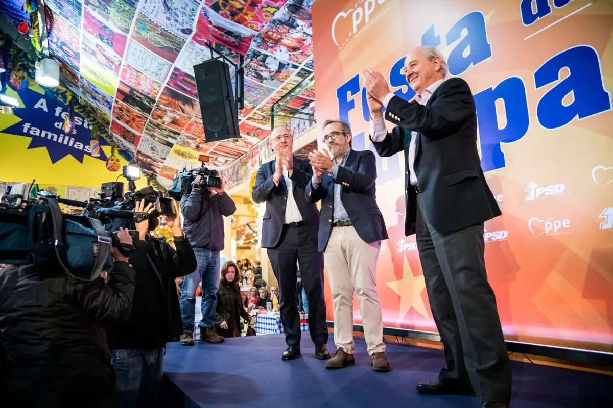 Festa da Europa reuniu eurodeputados José Manuel Fernandes e Paulo Rangel e o então líder do PSD Rui Rio