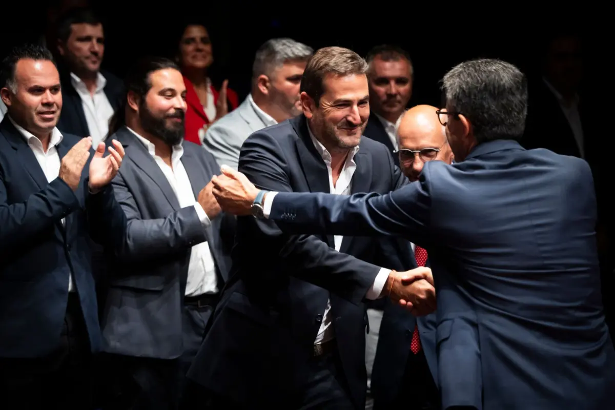 Hugo Soares na apresentação do candidato PSD/CDS-PP à Câmara Municipal de Lamego, o atual presidente da autarquia Francisco Lopes