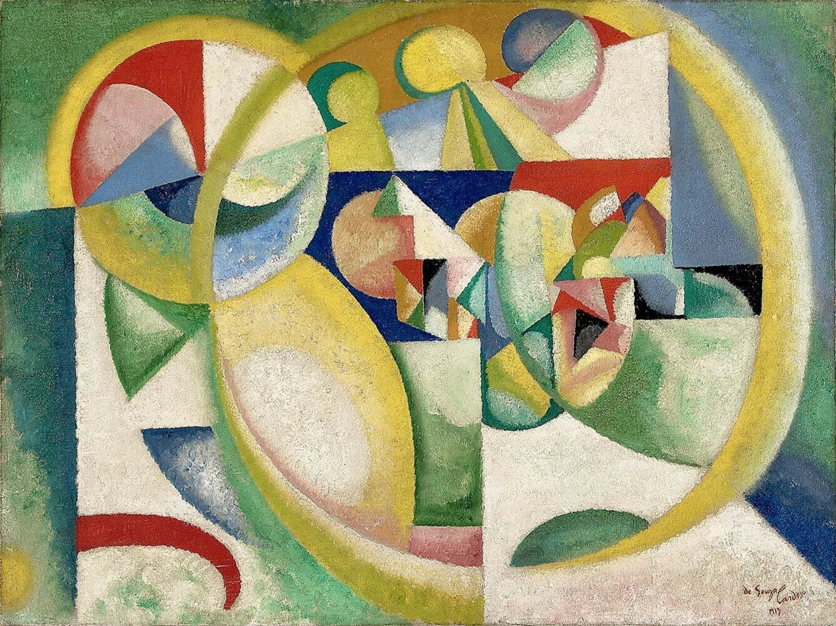 "Estudo B" é uma obra pontilhista de abstração circular pintada por Amadeo Souza-Cardoso em 1913