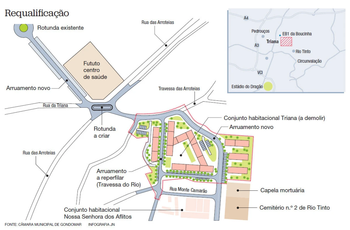 Bairro da Triana em Rio Tinto vai ser demolido no próximo ano