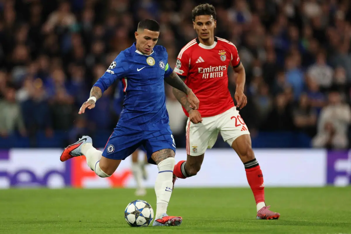 Enzo Fernández defrontou o Benfica na atual edição da Liga dos Campeões