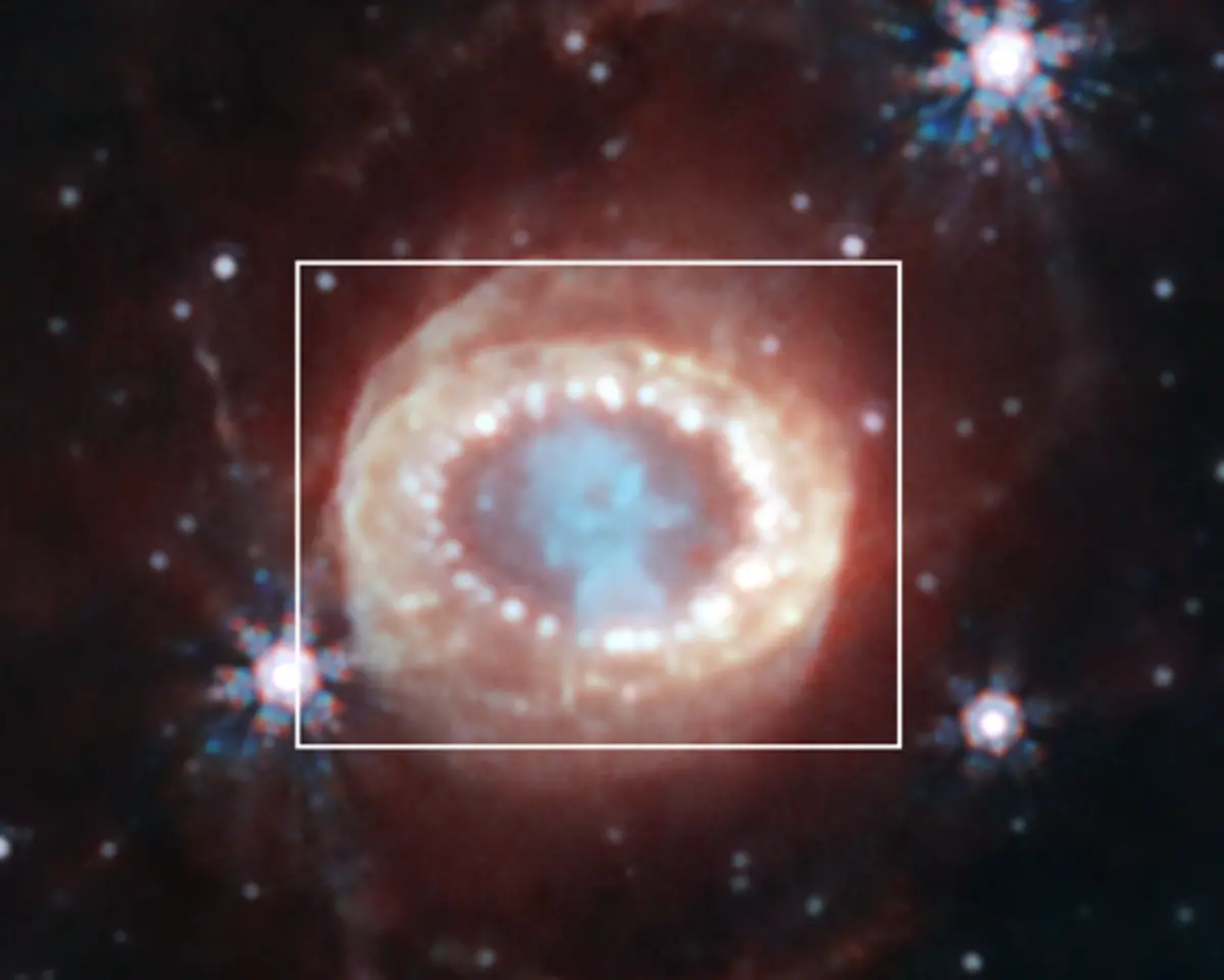 Imagem de contexto do artigo Telescópio James Webb deteta traços de estrela de neutrões numa supernova