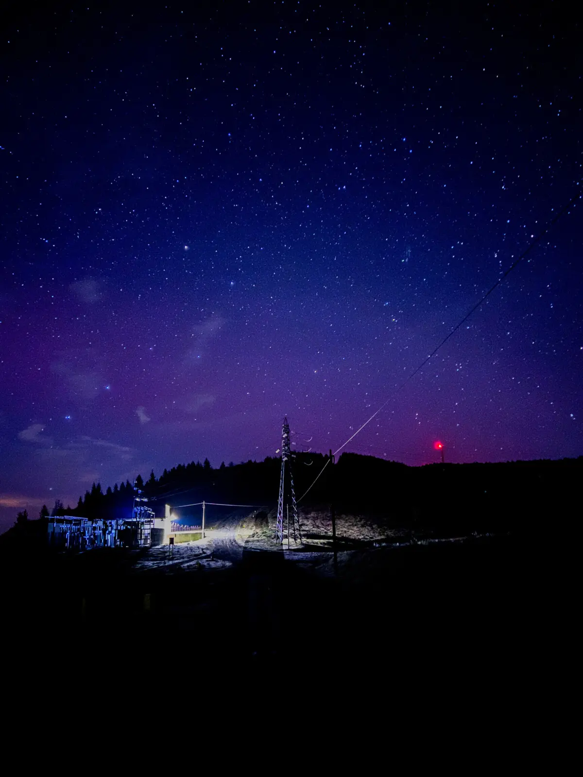 Imagem captada às 21.30 horas de quarta-feira, em Alfândega da Fé
