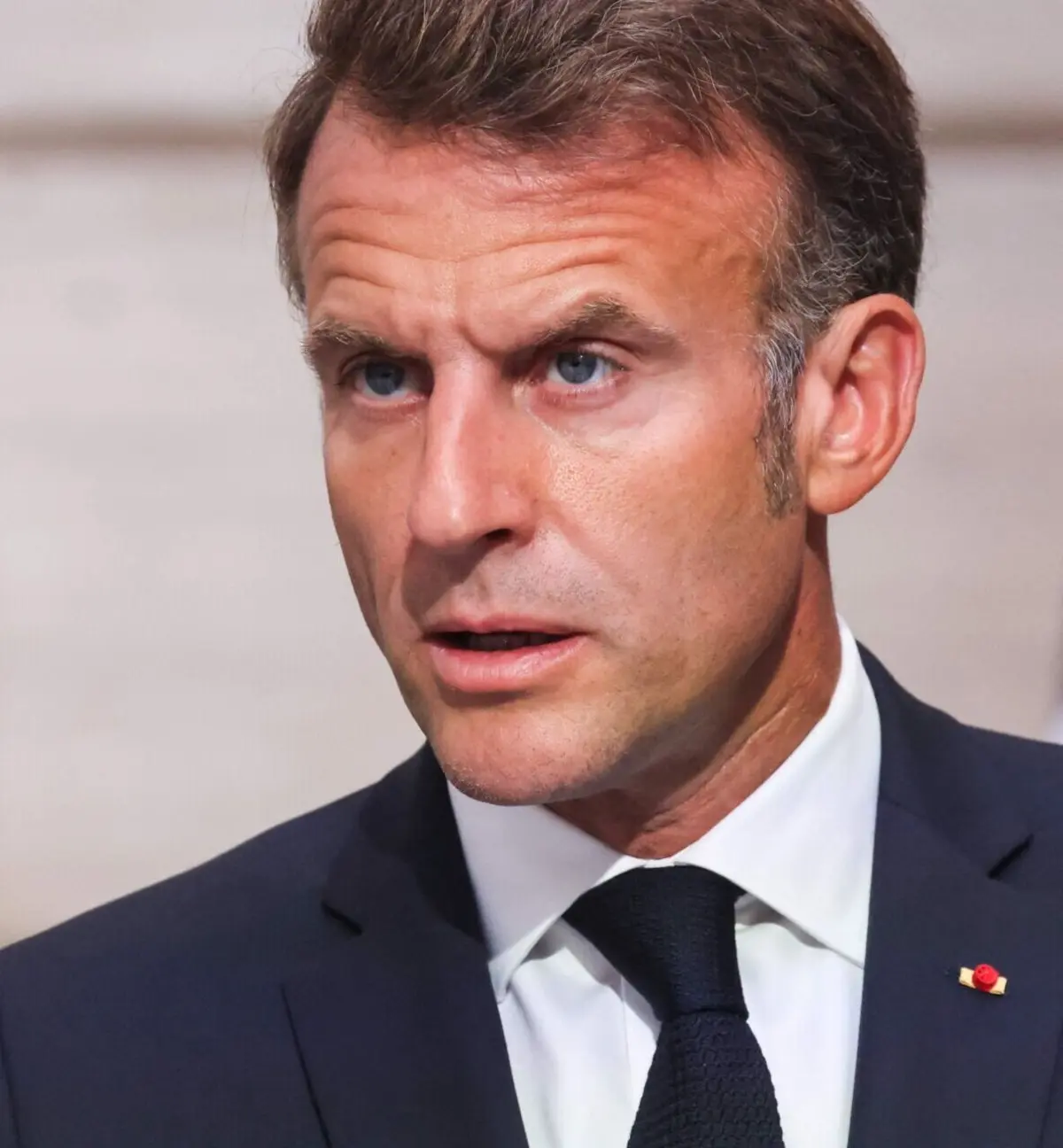 O presidente de França, Emmanuel Macron