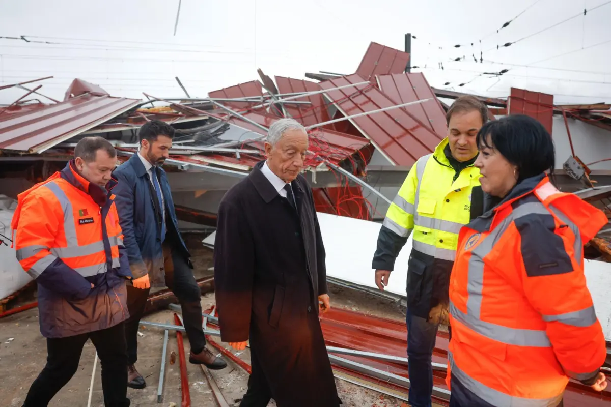 O presidente da República, Marcelo Rebelo de Sousa, em Soure