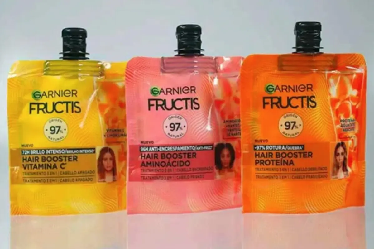 Embalagens de produtos para o cabelo eram parecidas com saquetas de fruta para crianças